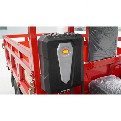 Triciclo de descarga de gasolina de tres ruedas de 1000W con techo y tambor delantero Frenos de tambor trasero