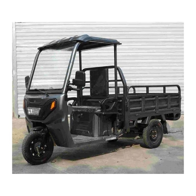 Grado Ghana EV Motor Triciclo de tres ruedas con sistema de freno de tambor delantero trasero de la cabina