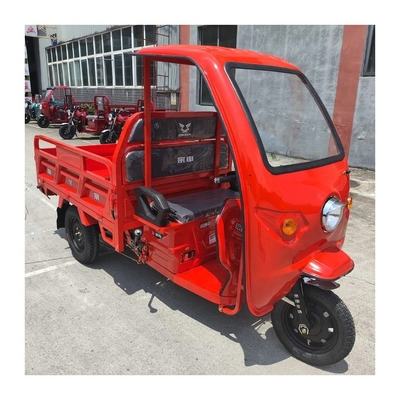 Triciclo eléctrico de 1980 mm con cabina cerrada y suspensión trasera de resorte de 6 hojas